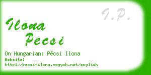 ilona pecsi business card